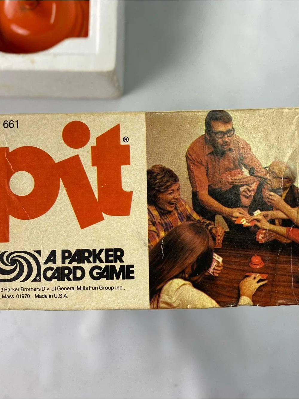Vintage 1973 Pit Frenzied Trading Card Game with Orange Bell w/o Instructions